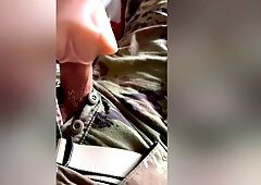 Army Soldier Pounds His Hot Sex Toy - Jerks Off And Shoots A Hot Load In Uniform