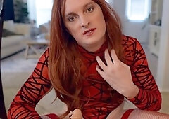 Anal toy, pantyhose, cd crossdresser