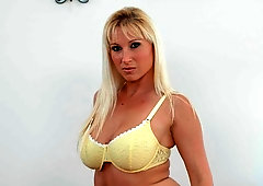 Great-looking Devon Lee jumps on a big white dick in the bedroom