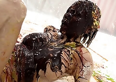 Exotic brunette hardcore foot fetish fuck