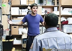 Amateur criminal sucking and riding