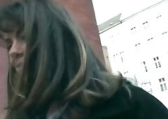 Brunette hair in Nylons Sucks Dong and Gets Drilled