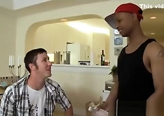 Black gay from the steets gets sucked by white gay