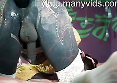 little alien ts - anal gape and play with her rectal hole - enormous tatued trans