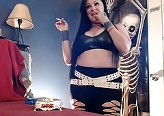 Leather pants, halloween lesbian, milf halloween