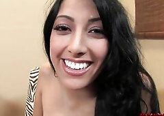 Looking to add adventure to her sex life, Kimberly is surprised when this babe opens her eyes to a Giant White Weenie! See this super sexy teen suck i