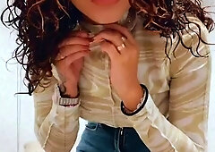 Curly Blonde Teen Records Solo Dildo Masturbation More at