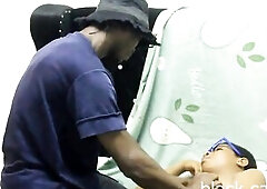 Banging cutie white hotty with blue eyeglasses