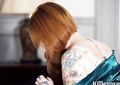 Zara Durouse is a chunky redhead with tattoos who loves to have sex with ebony lads