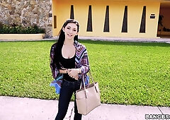 Good teen with nice big boobs Crystal Rae fucked in the old van