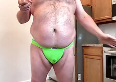Extreme anal dildo, anal masturbation, fat gay