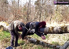 Shes Tied In Public Forest & Hit With Cane & More To Orgasm Then Discovered! - Preview