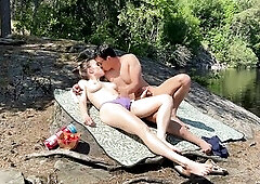 Romantic Lake Vibes – Got Caught, But I Still Made Him Cum