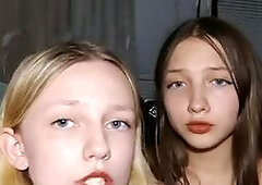 two cute lesbian woman live stream