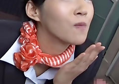 japanese stewardess sucks cocks