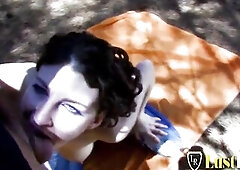 Large boomed Canadian mother i'd like to fuck drilled in the woods