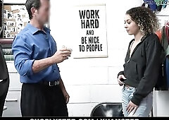 Security officer Rusty Nails has caught one more shoplifter in the act. When this chab takes Allie Addison to the back, this babe has to undergo a tho