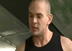 Sex young chav is rough fucked by beefy leather hunk