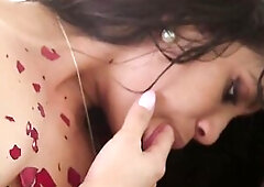 Sexy brunette hair with tiny bazookas, Veronica Rodriguez is wearing nylons whilst riding a alternative hard dong