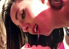 Sweet babe having her hairy cunt shaved by her lesbian lover