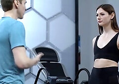 This beats hitting the gym any day with a busty t-girl