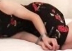 Gagged Sissy tries self Servitude with Duct Tape