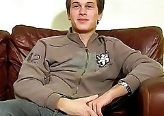 Hung UK jock cums after hot jerking