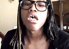 Chewing Fortunate Charms for the Camera