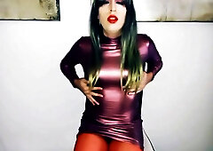 Tammycross sissy railing faux-cock in highly adorable sundress