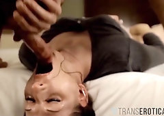 TRANSEROTICA TRANSSEXUAL Prostitute Jamie French Fed Spunk after Tearing Up
