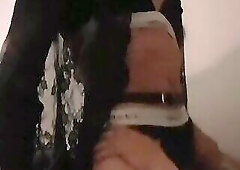 Naughtytess trap riding on top of daddys big cock