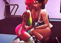 Fun At The Gym - Shemales on Male