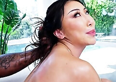 Oriental superstar Nicole Doshi makes her third Darkko TV appearance here this day, and this babe wanted to take two BBCs up her butt, so Director Jon