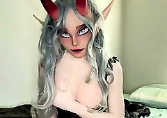 Oni Femask Masturbation and Cum