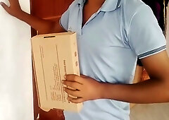 Curvy Bangladeshi wife rides the delivery man with filthy talk in her bedroom