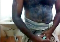 Big-Cock Indian Daddy Showers His Huge Man Meat