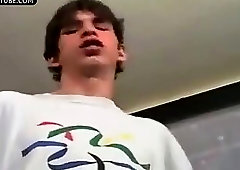 Nice twinks bareback sex and cum on the cap