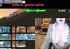 Twitch Girl Painting and Flashing her Boobs when Nobody's looking #53