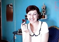 Red lipstick giving a kiss teasing by Regina Noir. Teaser