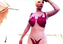 Cumshot on big boobs for slut tit fucking in hd