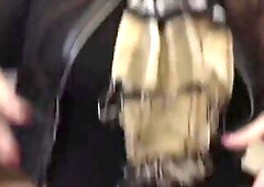 Married woman with red hair and large tits is having anal sex with a impressive stranger