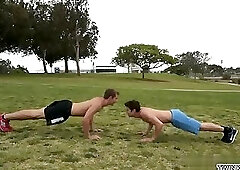 Big dick twinks flip flop and cumshot