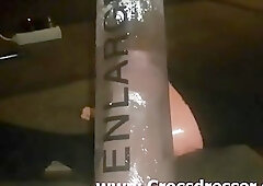 Perverted shemale Carla Brasil enjoys touching herself in high heels