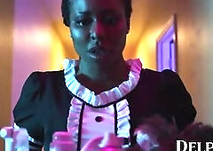 Delphine Films- Hot Maid Kira Noir Knows How To Please Her Customers