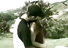 Shemale gives her man a blowjob before outdoor anal drilling