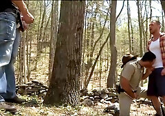 In The Forest - hot gay group fuck