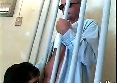 Balding Cop Bonks An Inmate In His Taut Arsehole