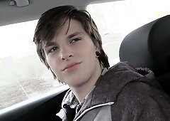 Long-haired pretty boy takes a MASSIVE facial here