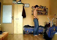 Shy masturbating when changing