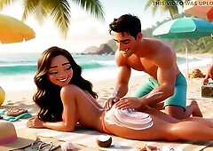 Secret Summer Heat in the Beach Abode Jacuzzi with My Partner's Closest Ally (ai Generated)